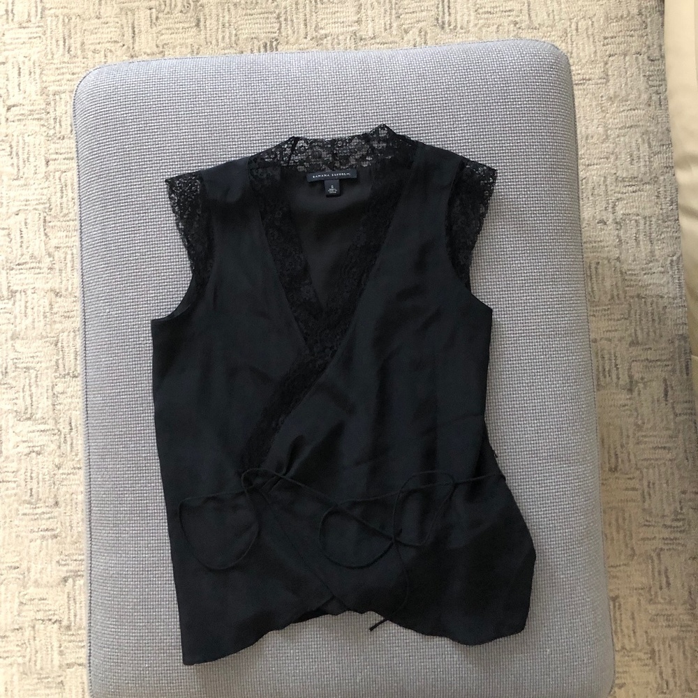 Banana Republic Silk Wrap around Top size S